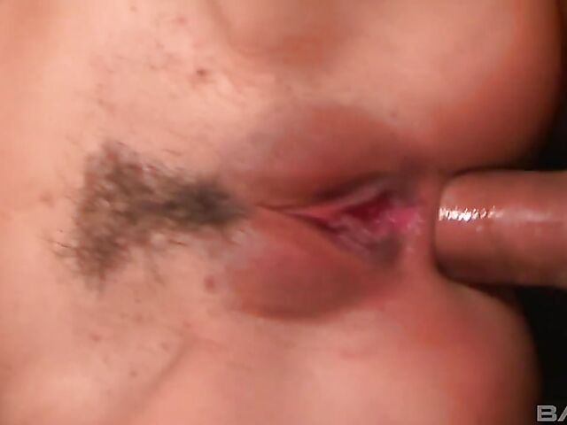 Skinny Japanese anal slut gets double fucked