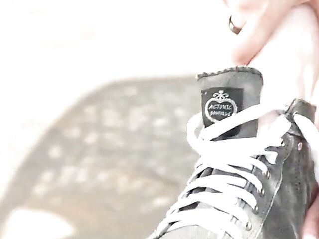 Hungarian teen babe Summer Pixi gets horny in the garden