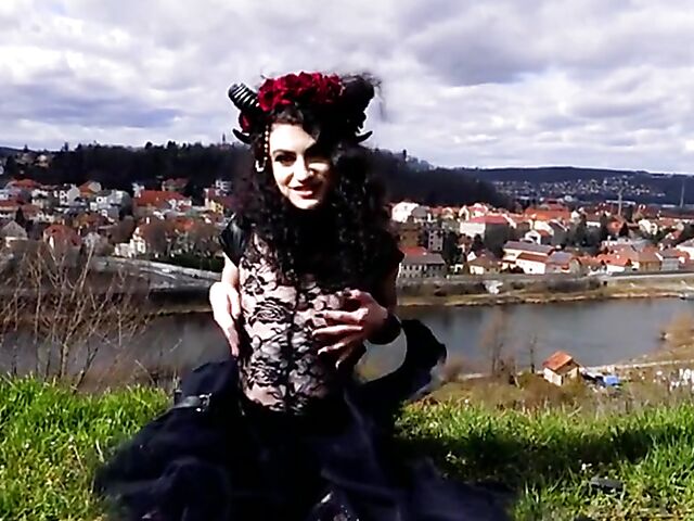 Evil double anal gangbang with devil girl Lydia Black