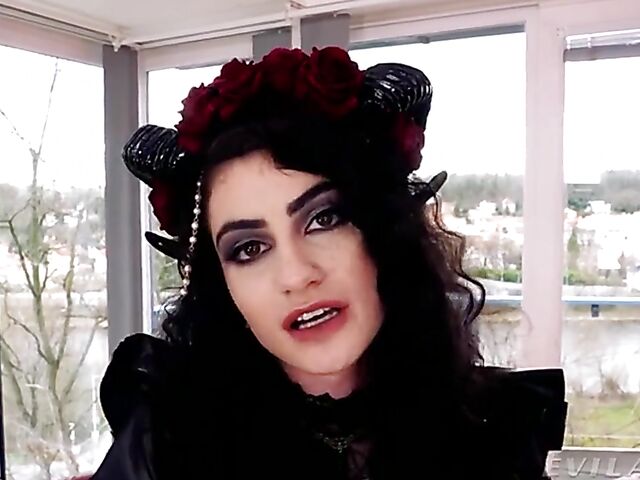 Evil double anal gangbang with devil girl Lydia Black