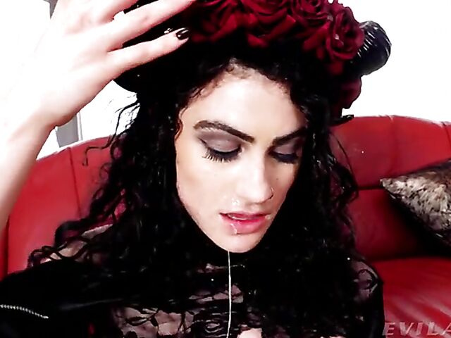 Evil double anal gangbang with devil girl Lydia Black