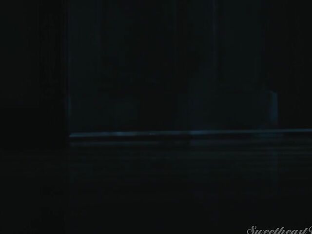 Rocky Emerson and Bella Rolland have slow lesbian sex in the dark