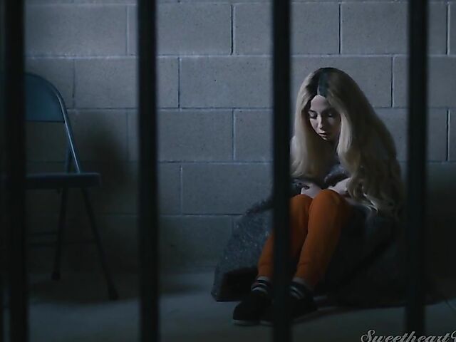 Rocky Emerson and Bella Rolland have slow lesbian sex in the dark