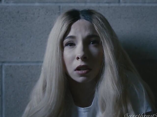 Rocky Emerson and Bella Rolland have slow lesbian sex in the dark