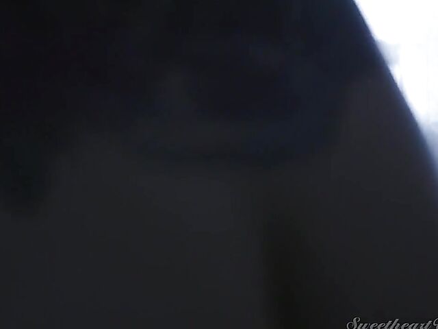 Rocky Emerson and Bella Rolland have slow lesbian sex in the dark