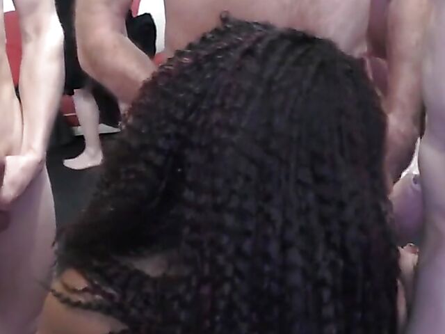 Gangbang facials compilation featuring big titty ladies with cum on their pretty faces