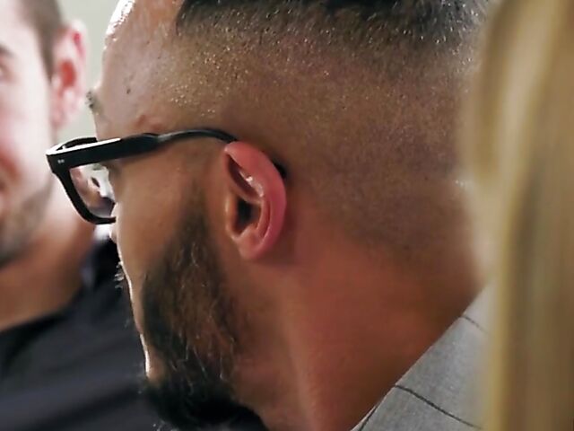 MMF bi threesome with Bunny Colby and two guys who love to suck and fuck each other too