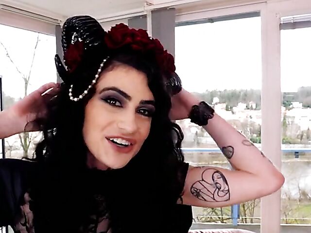 Devil sluts Lydia Black and Charlotte Sartre are ready for extreme anal and triple penetration