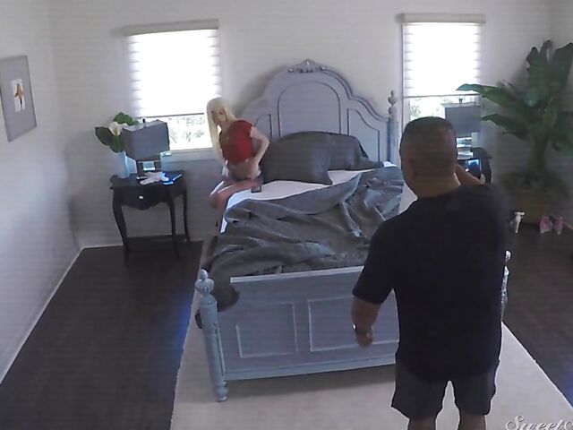 Long haired young blonde Kenzie Reeves needs a dick in her bed