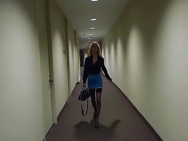 Big titted MILF secretary Sarah Jessie wants her old boss to fuck her pierced cunt