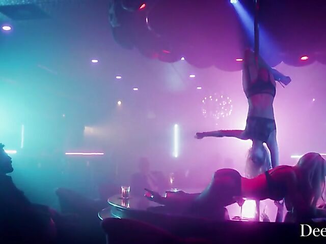 Strip club fuck with two blondes in lingerie Kayden Kross and Kenna James