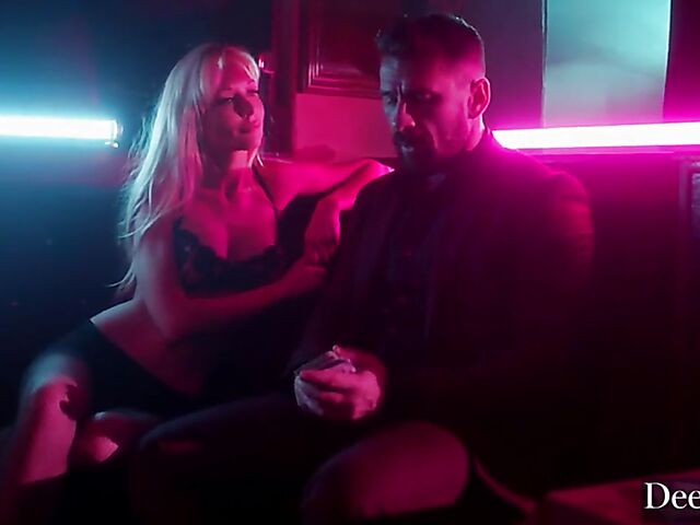 Strip club fuck with two blondes in lingerie Kayden Kross and Kenna James