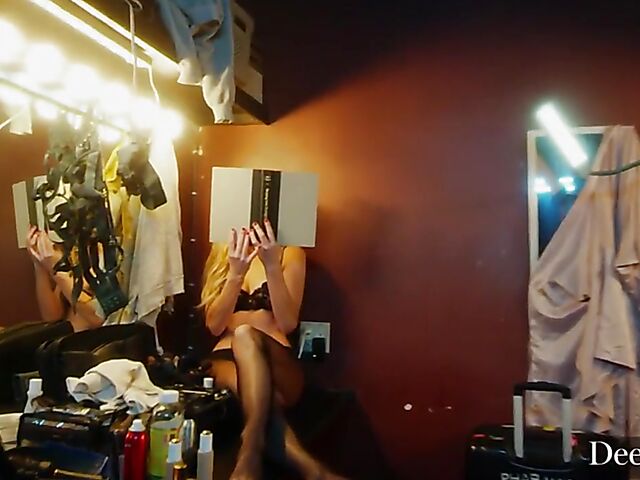 Strip club fuck with two blondes in lingerie Kayden Kross and Kenna James