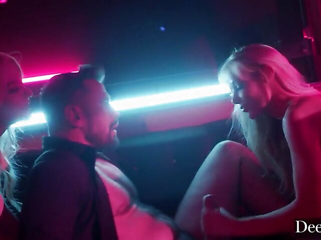 Strip club fuck with two blondes in lingerie Kayden Kross and Kenna James