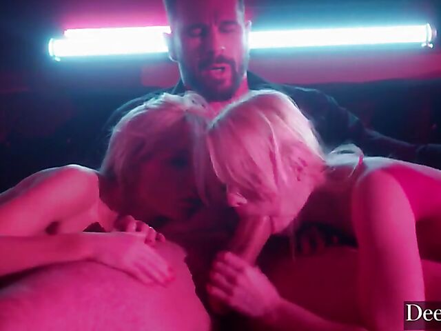 Strip club fuck with two blondes in lingerie Kayden Kross and Kenna James