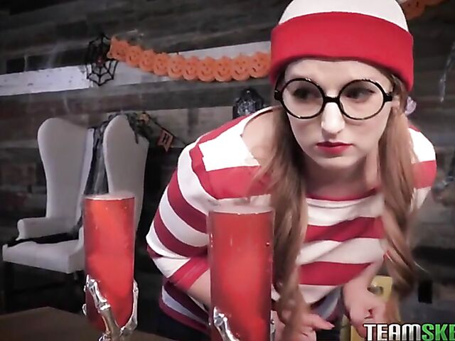 Halloween sex with ginger teen Cleo Clementine