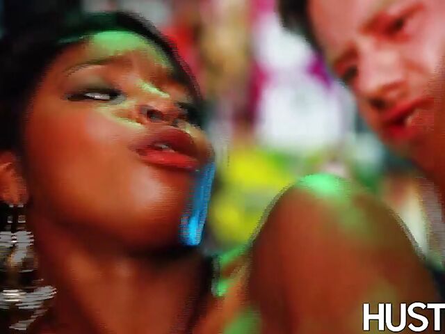 Hot black babe in black Jasmine Webb gets a white cock