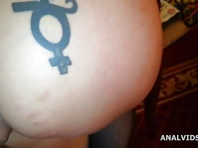 Anal slut Sabrina Ice drinking piss and getting slammed in the ass