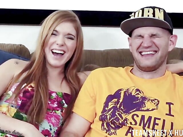 Jmac is in love with Olivia Lee's shaved pussy and small tits