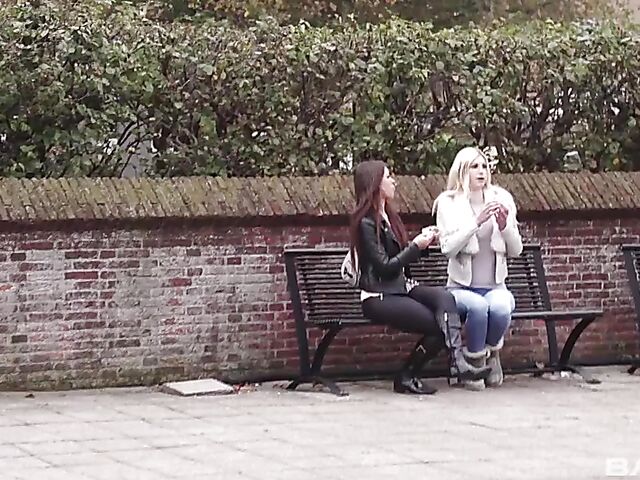 Lesbian clit licking babes with bald pussies can't get enough