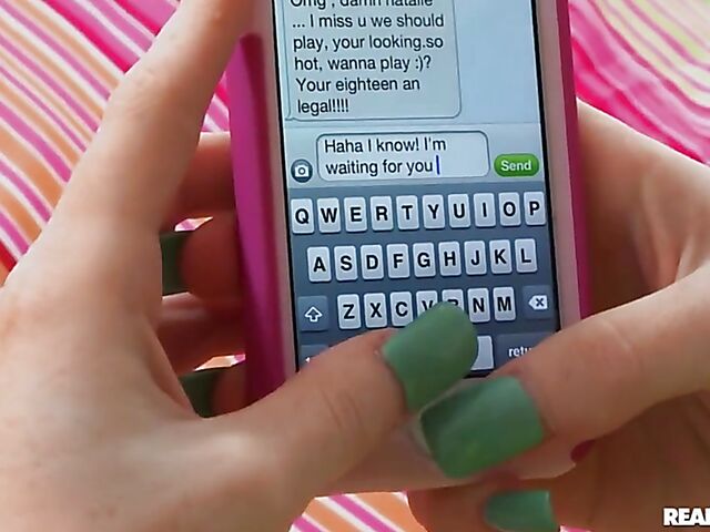 Bored horny teen Natalie Lust needs a cock to fuck