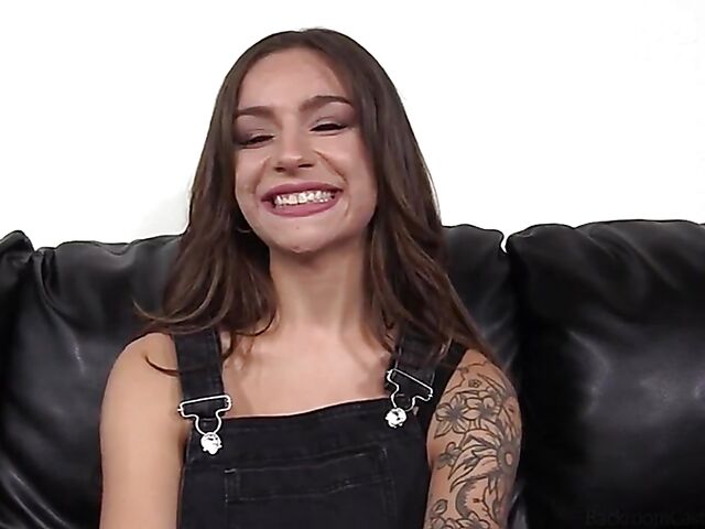 Backroom anal casting with 24-year-old pretty girl April