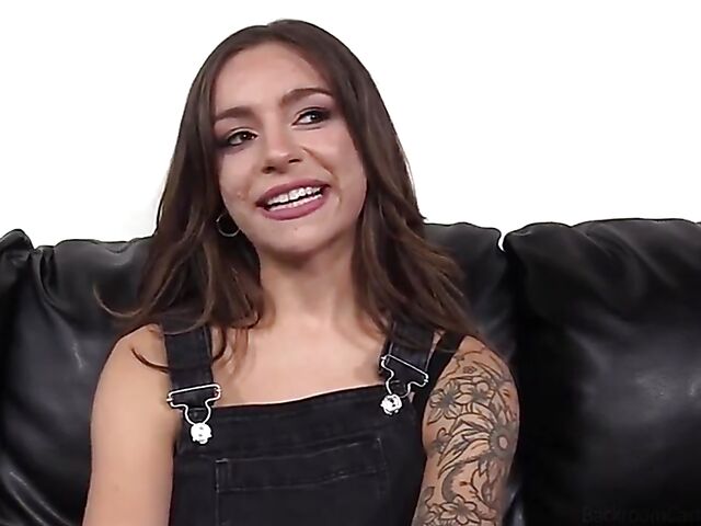 Backroom anal casting with 24-year-old pretty girl April