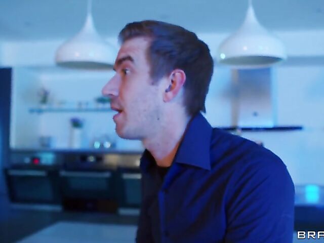 Cheating wife Emily Blake fucks a big dick in the living room