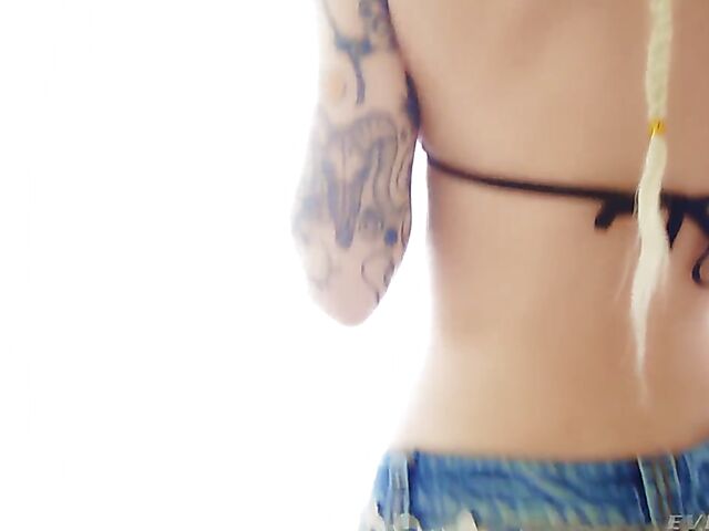 Boots and fishnet anal with blue-eyed Alex Grey