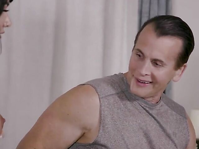 Big tits daughter Charlotte Cross knows how to get her stepdad's attention