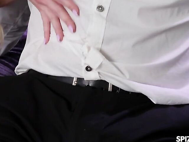 Skinny small tits blonde Morgan Rain is addicted to cock