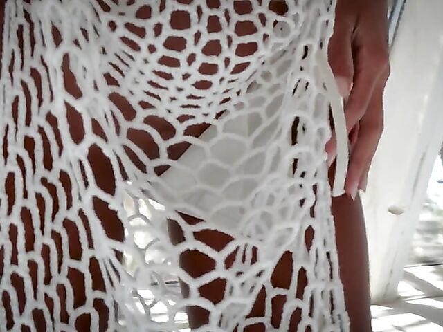 Beautiful solo on the beachfront with sexy Indonesian girl Putri Cinta