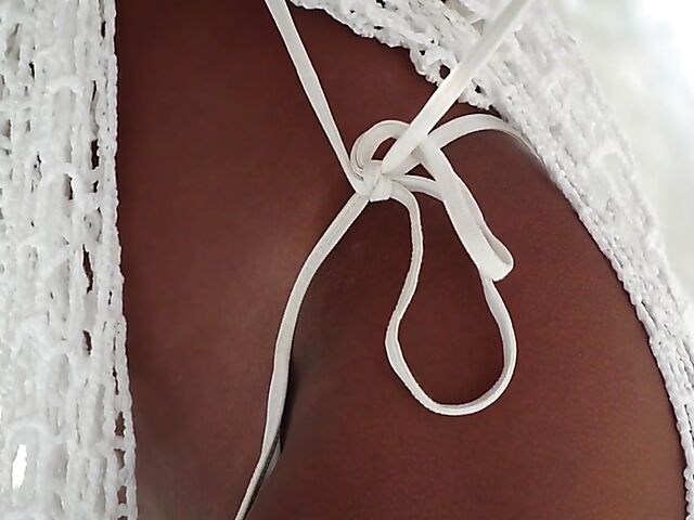 Beautiful solo on the beachfront with sexy Indonesian girl Putri Cinta