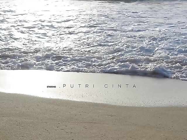Beautiful solo on the beachfront with sexy Indonesian girl Putri Cinta