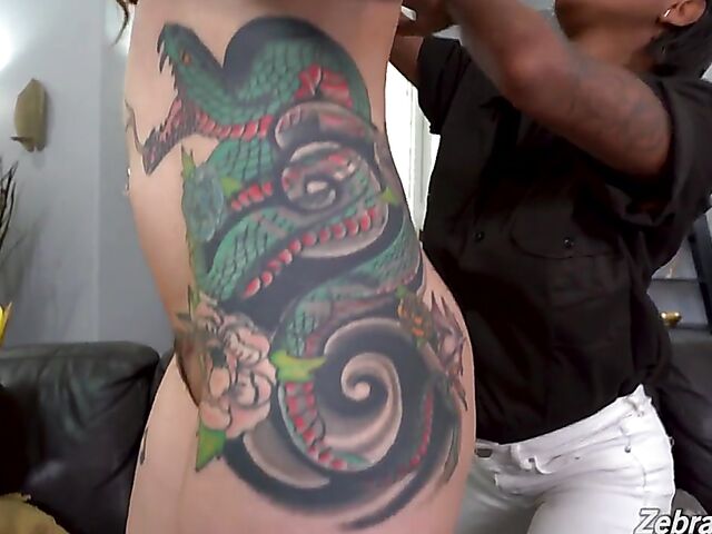 Interracial lesbians Vanessa Vega and September Reign love toys in their black and white pussies