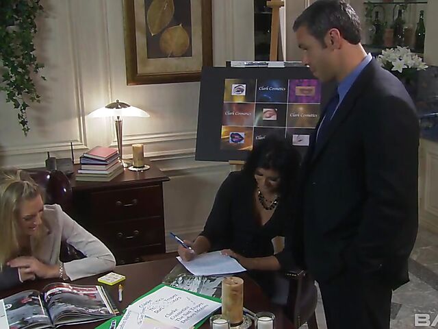 Sex at work with hot babes Monica Sweetheart, Barbara Summer, Brooke Banner, Taryn Thomas, and Haley Paige 