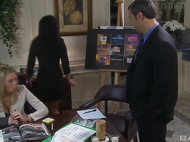 Sex at work with hot babes Monica Sweetheart, Barbara Summer, Brooke Banner, Taryn Thomas, and Haley Paige 