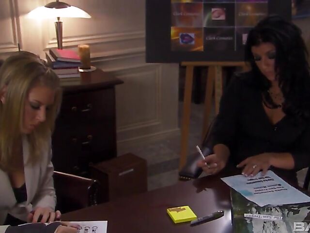 Sex at work with hot babes Monica Sweetheart, Barbara Summer, Brooke Banner, Taryn Thomas, and Haley Paige 