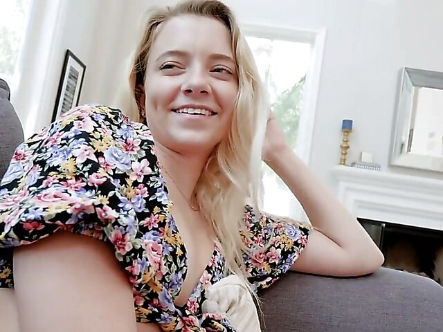 POV sex in the living room with bored cutie Riley Star