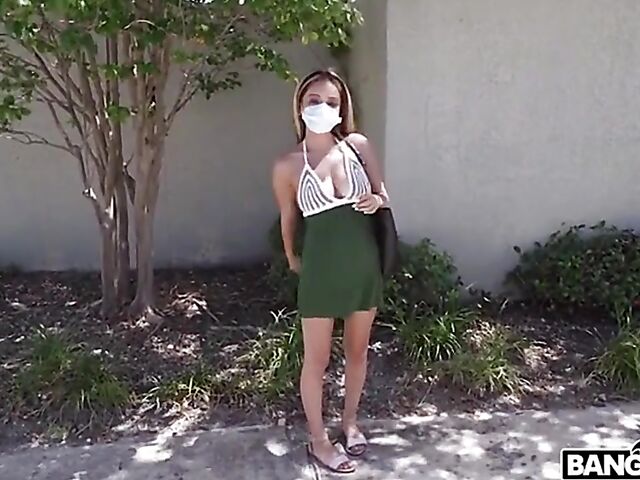 Van fuck in Miami with naturally titted petite latina slut Nola Xico during the pandemic