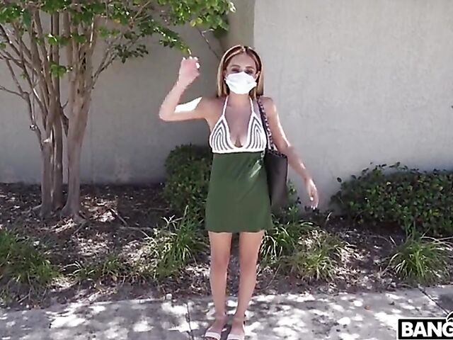 Van fuck in Miami with naturally titted petite latina slut Nola Xico during the pandemic