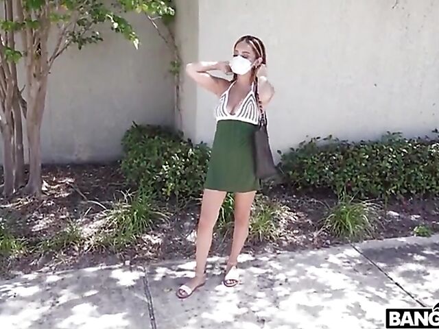 Van fuck in Miami with naturally titted petite latina slut Nola Xico during the pandemic