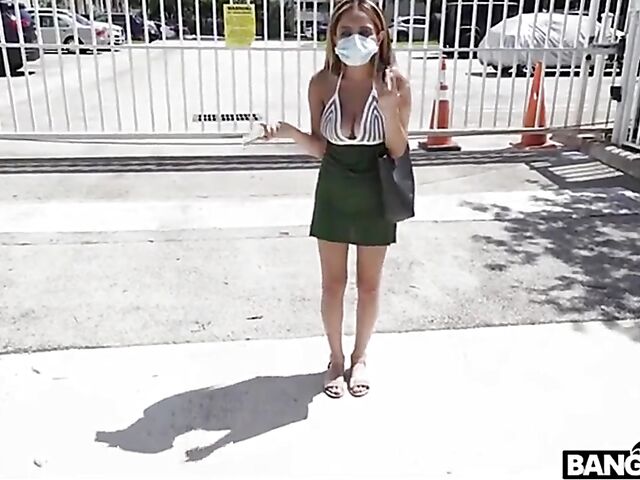 Van fuck in Miami with naturally titted petite latina slut Nola Xico during the pandemic