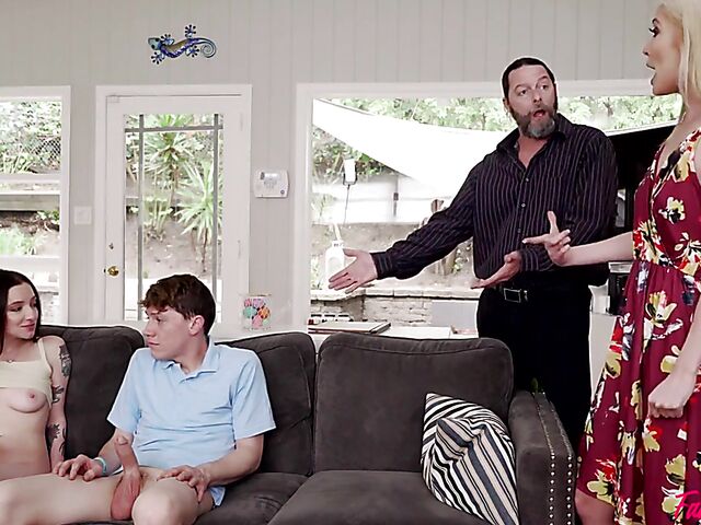 Fantasy foursome family fuck with Leia Rae and Tiffany Fox