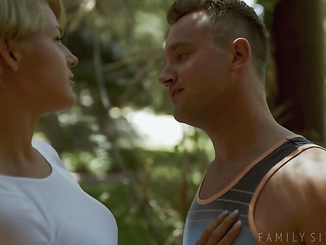 Kit Mercer - Horny stepmom and son fuck hard in the summer