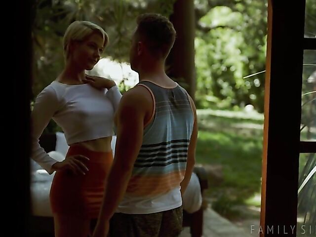 Kit Mercer - Horny stepmom and son fuck hard in the summer