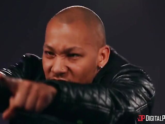 Red Light Arena interracial FFM sex with Janice Griffith and Demi Sutra