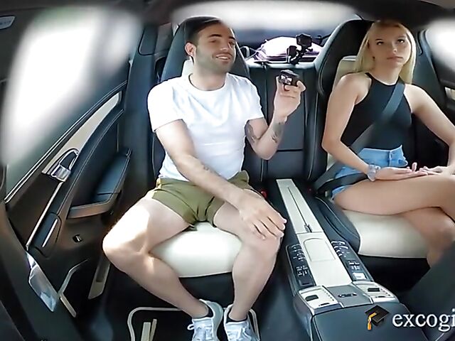From car to bed with young blonde slut Sophia Sweet