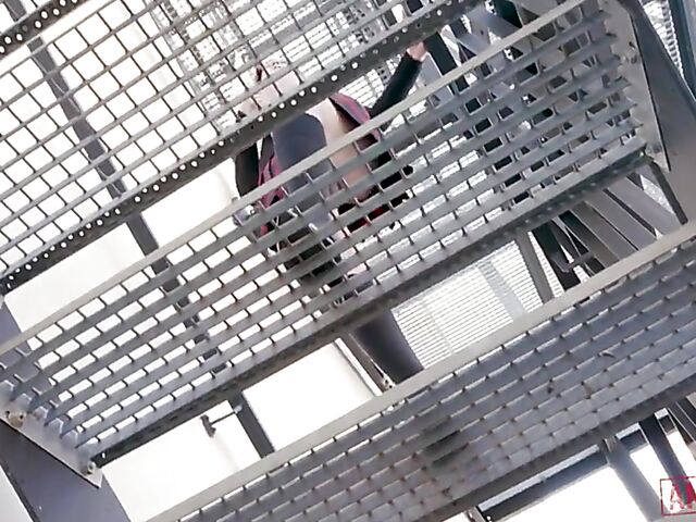 Red-haired schoolgirl Linda Sweet is ready for Interracial double anal with 4 big black cocks