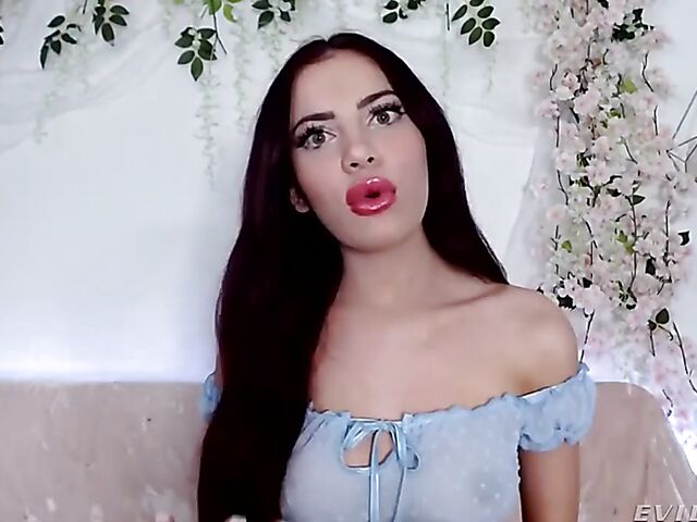 Beautiful Sabina Rouge's solo webcam show from home during the lockdown